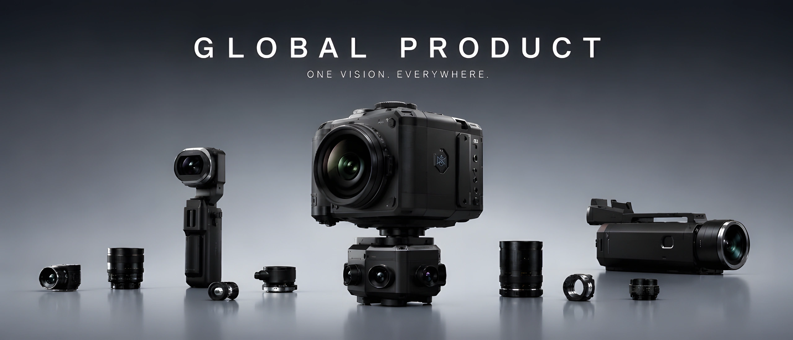 Global Product — One vision. Everywhere. Professional cinema and camera equipment showcase.
