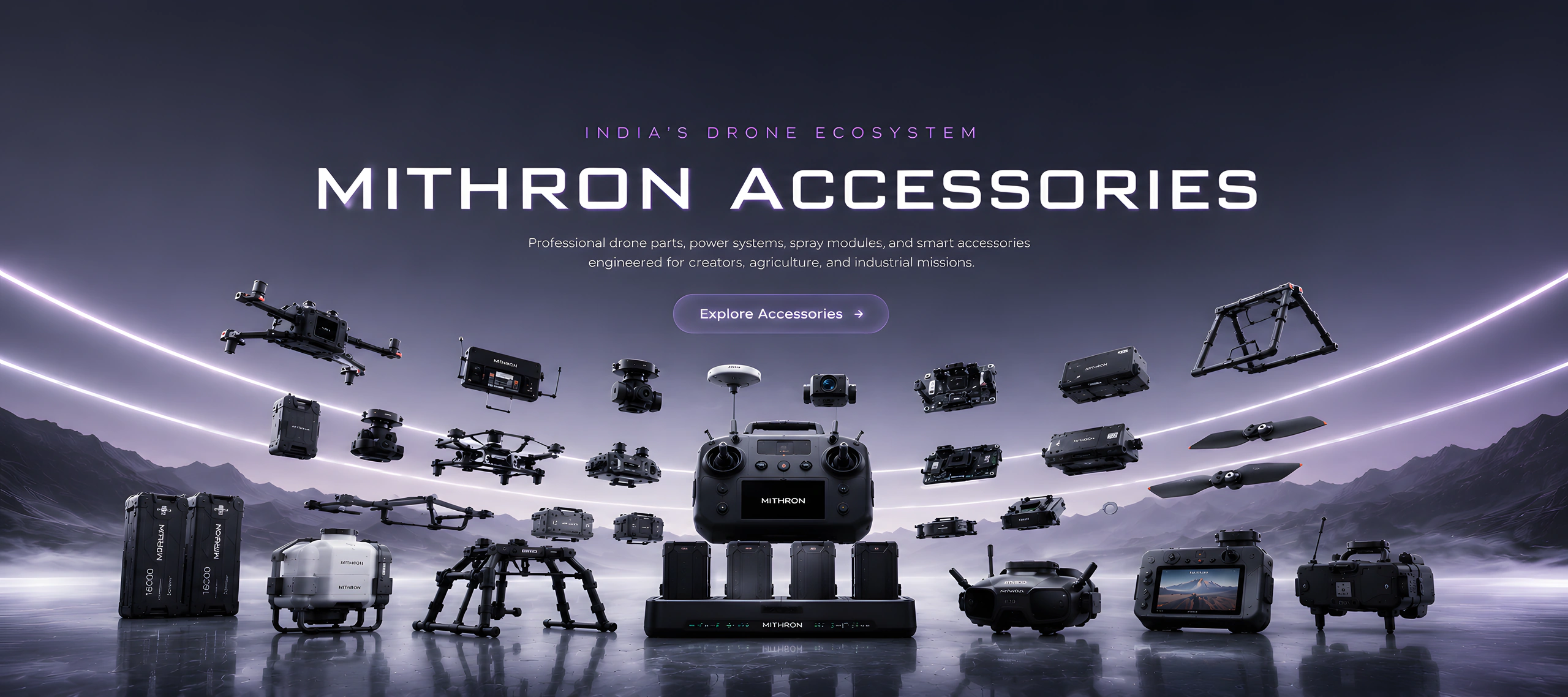 Mithron accessories category showcase