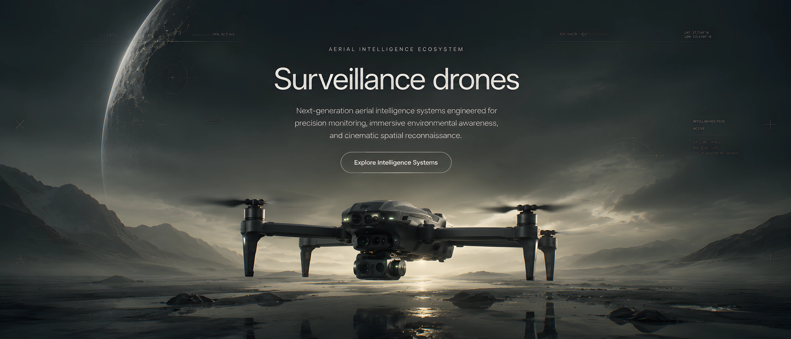 Surveillance drone cinematic category showcase